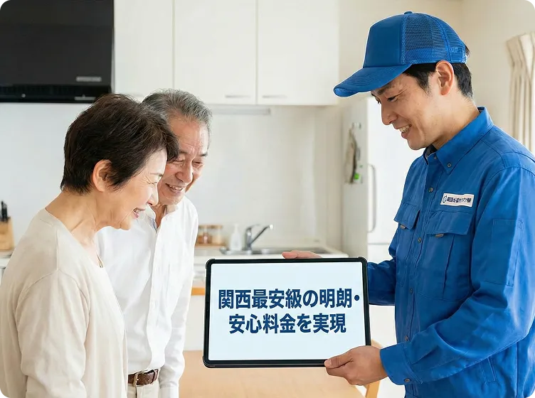 関西最安級の明朗・安心料金を実現